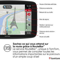 Tomtom GPS GO Navigator (6 Pouces, info trafic en Temps réel, essai du Service Alerte de Zones de Danger, Cartes du Monde, Mise 