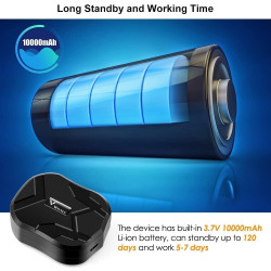 4G Tracker GPS Voitures TK905B Suivi en Temps Réel Magnetic Traceur GPS Longue Autonomie Batterie 10000mAh avec SMS et App Notif