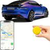 Traceur GPS sans Abonnement pour Voiture, Fixation magnétique Smart Tag Traceur Compatible iOS, Imperméable IP68, Idéal pour Bag