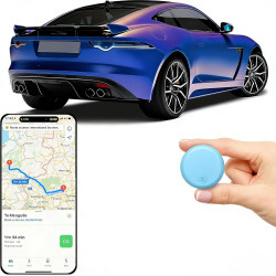 Traceur GPS sans Abonnement pour Voiture, Fixation magnétique Smart Tag Traceur Compatible iOS, Imperméable IP68, Idéal pour Bag