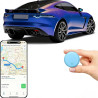 Traceur GPS sans Abonnement pour Voiture, Fixation magnétique Smart Tag Traceur Compatible iOS, Imperméable IP68, Idéal pour Bag