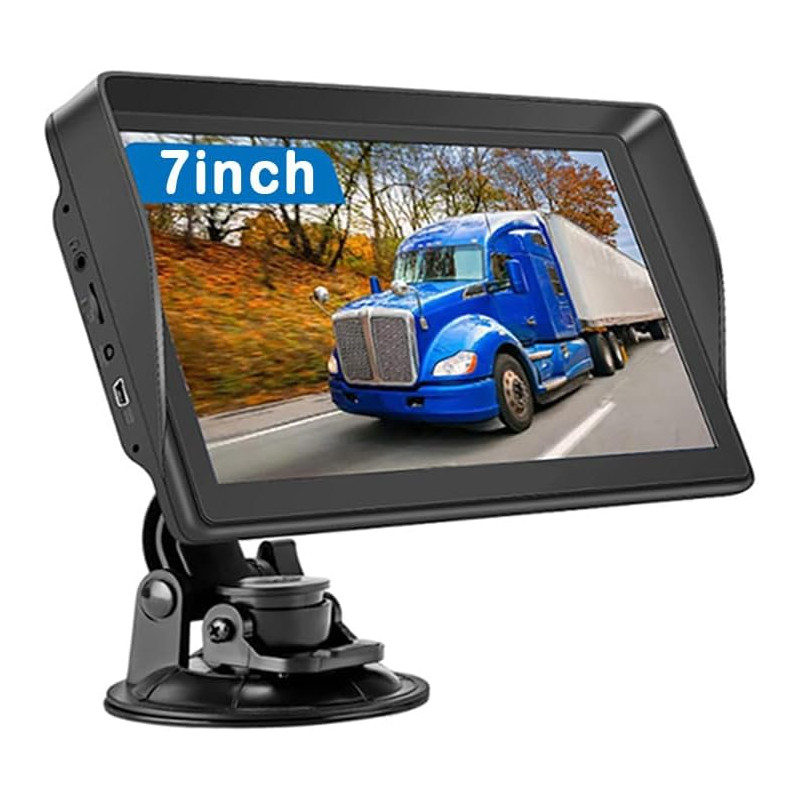 NEWFUN GPS Voiture,7 Pouce GPS Poids Lourds,Auto Navigation avec HD Écran Tactile,Multi-Languages Guidage Vocale 2025 Cartograph