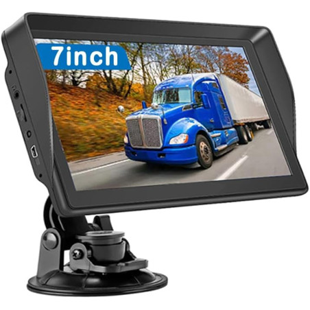 NEWFUN GPS Voiture,7 Pouce GPS Poids Lourds,Auto Navigation avec HD Écran Tactile,Multi-Languages Guidage Vocale 2025 Cartograph