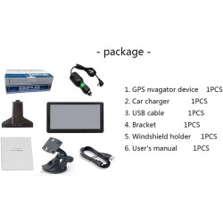 NEWFUN GPS Voiture,7 Pouce GPS Poids Lourds,Auto Navigation avec HD Écran Tactile,Multi-Languages Guidage Vocale 2025 Cartograph