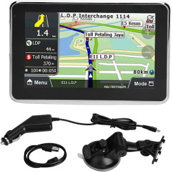 Navigation GPS, système d'écran Tactile GPS Navigator de 5 Pouces pour Voitures universelles avec Carte de l'europe 508, 256 Mo 