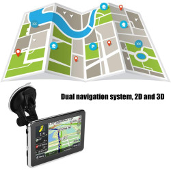 Navigation GPS, système d'écran Tactile GPS Navigator de 5 Pouces pour Voitures universelles avec Carte de l'europe 508, 256 Mo 