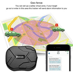 Traceur GPS Voiture avec Micro TK905B Tracker GPS sans Abonnement Positionnement en Temps Réel Localisateur d'alarmes Multiples 