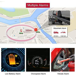 Traceur GPS Voiture avec Micro TK905B Tracker GPS sans Abonnement Positionnement en Temps Réel Localisateur d'alarmes Multiples 