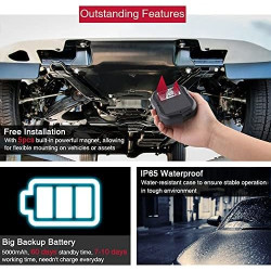 Traceur GPS Voiture avec Micro TK905B Tracker GPS sans Abonnement Positionnement en Temps Réel Localisateur d'alarmes Multiples 