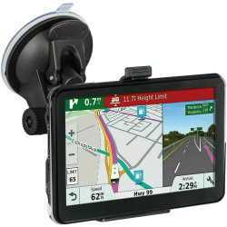 Riloer Navigateur GPS de Voiture Portable 7 Pouces pour Camion, Voiture, écran Tactile capacitif, Carte Haute définition, FM, Co