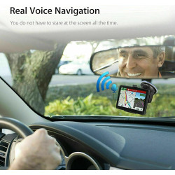 Riloer Navigateur GPS de Voiture Portable 7 Pouces pour Camion, Voiture, écran Tactile capacitif, Carte Haute définition, FM, Co