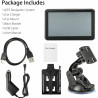 Riloer Navigateur GPS de Voiture Portable 7 Pouces pour Camion, Voiture, écran Tactile capacitif, Carte Haute définition, FM, Co