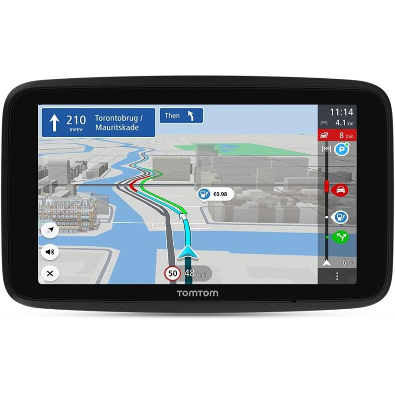 Gps TomTom GO Discover, Ecran HD 7 Pouces, Info Trafic, Alertes de Zones de Danger, Cartes Monde, Mise à Jour Rapide via WiFi, P