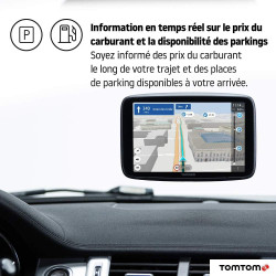 Gps TomTom GO Discover, Ecran HD 7 Pouces, Info Trafic, Alertes de Zones de Danger, Cartes Monde, Mise à Jour Rapide via WiFi, P