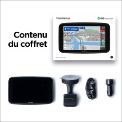 Gps TomTom GO Discover, Ecran HD 7 Pouces, Info Trafic, Alertes de Zones de Danger, Cartes Monde, Mise à Jour Rapide via WiFi, P