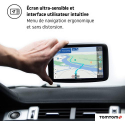 Gps TomTom GO Discover, Ecran HD 7 Pouces, Info Trafic, Alertes de Zones de Danger, Cartes Monde, Mise à Jour Rapide via WiFi, P