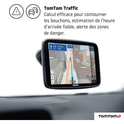 Gps TomTom GO Discover, Ecran HD 7 Pouces, Info Trafic, Alertes de Zones de Danger, Cartes Monde, Mise à Jour Rapide via WiFi, P