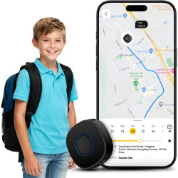 LNCOON Tracker GPS Personnel pour Enfants, Personnes âgées et Chiens, Sac à Dos, Mini Traceur GPS Portable pour Voiture avec San