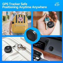 LNCOON Tracker GPS Personnel pour Enfants, Personnes âgées et Chiens, Sac à Dos, Mini Traceur GPS Portable pour Voiture avec San