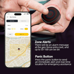 LNCOON Tracker GPS Personnel pour Enfants, Personnes âgées et Chiens, Sac à Dos, Mini Traceur GPS Portable pour Voiture avec San