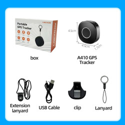 LNCOON Tracker GPS Personnel pour Enfants, Personnes âgées et Chiens, Sac à Dos, Mini Traceur GPS Portable pour Voiture avec San