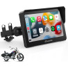 Carpuride w702 écran gps carplay pour moto, carplay sans fil & android auto, écran tactile étanche 7", double bleutooth, navigat