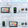 Carpuride w702 écran gps carplay pour moto, carplay sans fil & android auto, écran tactile étanche 7", double bleutooth, navigat