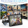 Carpuride w702 écran gps carplay pour moto, carplay sans fil & android auto, écran tactile étanche 7", double bleutooth, navigat