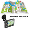 Navigateur de voiture à écran tactile de 5 pouces Navigation GPS universelle DDR256M 8G MP3 FM Europe carte 508 pour pièces de r