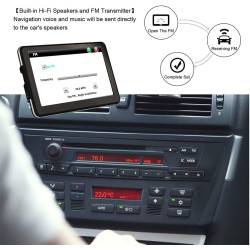 Riloer Kit de Navigation GPS Universel pour Voiture, Camion, caravanes, Poids Lourd, Camping-Car, écran 7" avec Support et émett