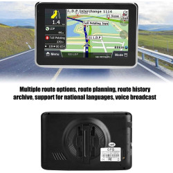 GPS Navigation Écran Tactile 5 Pouces pour Voiture DDR256M 8G MP3 FM Europe Cartographie 2023 Préinstallée, Écran Tactile Résist