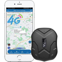 Tracker GPS Winnes Traceur GPS Voiture 4G LTE Distance Illimitée Suivi en Temps Réel Distance Infinie Aimant Intégré Étanche Gér