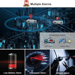 Tracker GPS Winnes Traceur GPS Voiture 4G LTE Distance Illimitée Suivi en Temps Réel Distance Infinie Aimant Intégré Étanche Gér