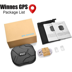 Tracker GPS Winnes Traceur GPS Voiture 4G LTE Distance Illimitée Suivi en Temps Réel Distance Infinie Aimant Intégré Étanche Gér