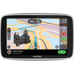 TomTom GPS Voiture GO Premium, 5 Pouces, Info Trafic, Alertes de Zones de Danger, Cartes Monde, Mise à Jour via WiFi, Appels mai