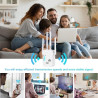 Répéteur WiFi Puissant 1200Mbps, Amplificateur WiFi avec 4 Antennes,(2.4GHz/5GHz) WiFi Extender WiFi Booster, Port Ethernet Giga