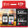 545 et 546 Cartouche Encre Compatible pour Canon 545-546 Cartouches d'encre PG-545 CL-546 XL pour Canon Pixma TS3550 TS3450 TS33