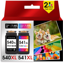 PG540XL CL541XL Noir et Couleur Cartouches d'encre PG-540XL CL-541XL Cartouches pour Canon 540 541 XL pour TS5150 TS5151 TS5100 