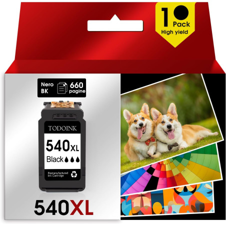 540XL Cartouches d'encre Remplacement pour Canon 540 XL PG 540 (1 noir)