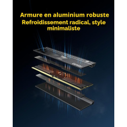 Lexar Thor Z Series OC DDR5 RAM DDR5 32Go Kit (2x16Go) 6000 MHz CL36, DRAM UDIMM 288-Pin PC Mémoire RAM de Bureau, Mémoire Ordin
