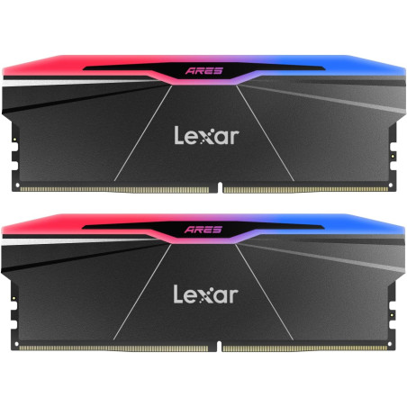 Lexar ARES Gen2 RGB DDR5 RAM Kit 32Go (2x16Go) 6000MHz CL28, 288-Pin UDIMM PC Mémoire RAM, Mémoire de Bureau pour Intel XMP 3.0,