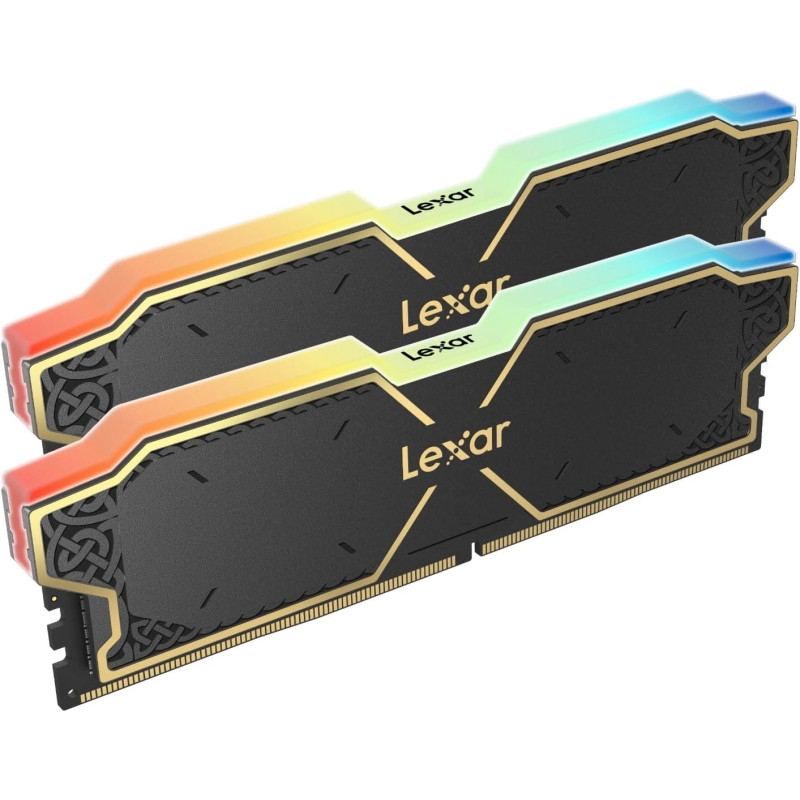 Lexar THOR RGB DDR5 RAM DDR5 32Go Kit (2x16Go) 6000 MHz, DRAM UDIMM 288-Pin PC Mémoire RAM de Bureau, Mémoire Ordinateur DDR5 Ha