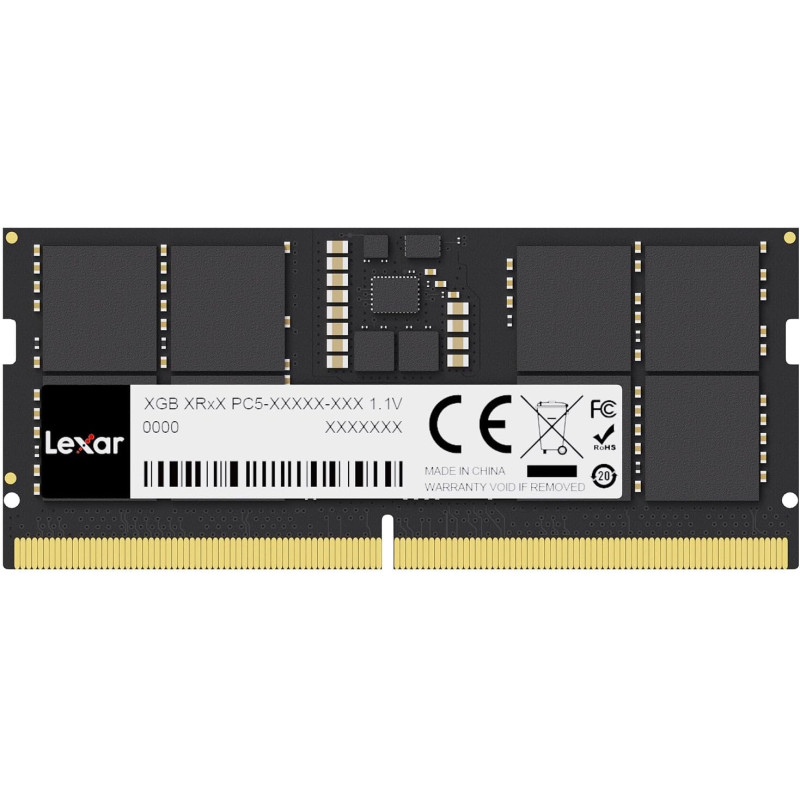 Lexar SODIMM RAM DDR5 16Go 4800 MHz, 262-Pin DDR5 SODIMM PC Portable, DRAM Jeu Haute Performance So-DIMM Mémoire RAM pour Ordina