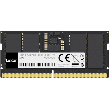 Lexar SODIMM RAM DDR5 16Go 4800 MHz, 262-Pin DDR5 SODIMM PC Portable, DRAM Jeu Haute Performance So-DIMM Mémoire RAM pour Ordina