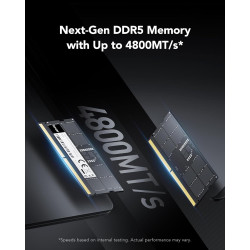 Lexar SODIMM RAM DDR5 16Go 4800 MHz, 262-Pin DDR5 SODIMM PC Portable, DRAM Jeu Haute Performance So-DIMM Mémoire RAM pour Ordina
