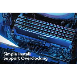 Lexar THOR RAM DDR4 8Go 3200MHz, Mémoire de bureau DRAM 288-Pin UDIMM, PC Mémoire RAM, Mémoire d'ordinateur CL16 pour Intel XMP 