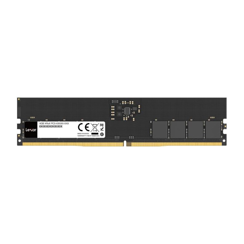 Lexar UDIMM RAM DDR5 8Go 5600 MHz, 288-Pin DDR5 UDIMM PC, DRAM Jeu Haute Performance U-DIMM Mémoire RAM pour Ordinateur/PC/Compu