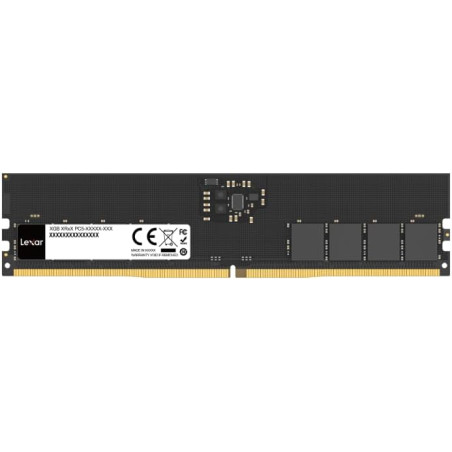 Lexar UDIMM RAM DDR5 8Go 5600 MHz, 288-Pin DDR5 UDIMM PC, DRAM Jeu Haute Performance U-DIMM Mémoire RAM pour Ordinateur/PC/Compu