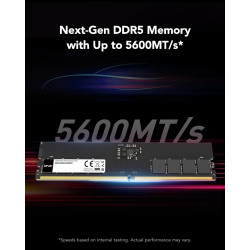 Lexar UDIMM RAM DDR5 16Go 5600 MHz, 288-Pin DDR5 UDIMM PC, DRAM Jeu Haute Performance U-DIMM Mémoire RAM pour Ordinateur/PC/Comp