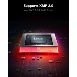 Lexar ARES RGB DDR4 RAM 32Go (2x16Go) 4000MHz, DRAM 288-Pin U-DIMM PC Mémoire RAM, Memoire Haute Performance de jeu, prend en ch
